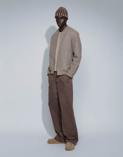 ASOS DESIGN - Vaqueros marrón lavado de pernera ancha, 2 de 9