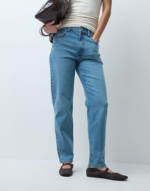 ASOS DESIGN - vaqueros mom slim fit en azul lavado claro, 5 de 5