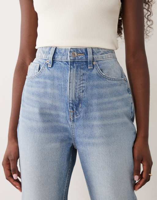ASOS DESIGN - vaqueros pinch de talle alto en azul lavado claro, 5 de 5