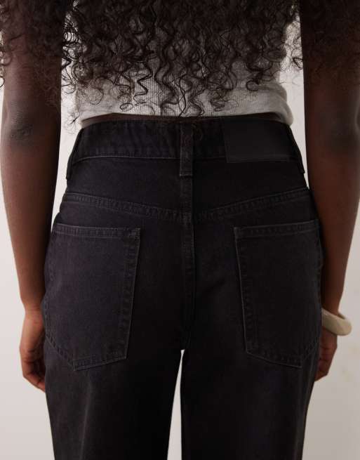 ASOS DESIGN - Vaqueros rectos de pernera ancha en negro, 5 de 5