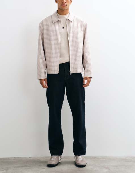 ASOS DESIGN vaqueros rectos en denim marrón crudo con sobreteñido azul - view 1