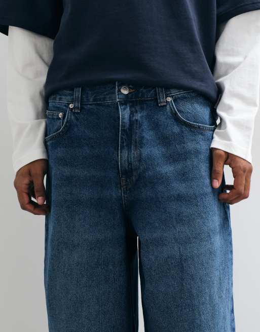 ASOS DESIGN - vaqueros slim barrel en azul lavado medio, 4 de 5