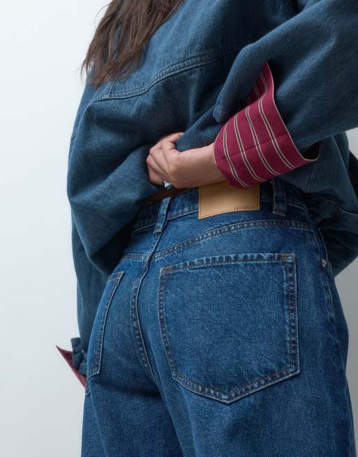 ASOS DESIGN - vaqueros slim barrel en azul oscuro, 5 de 5