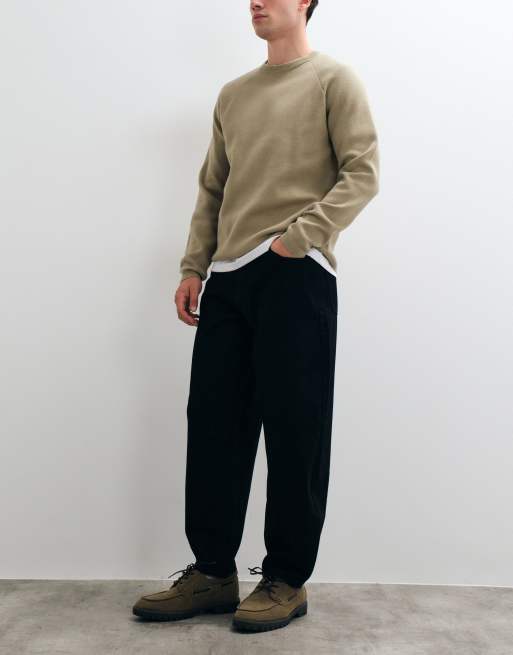 ASOS DESIGN - vaqueros slim barrel negros, 3 de 5
