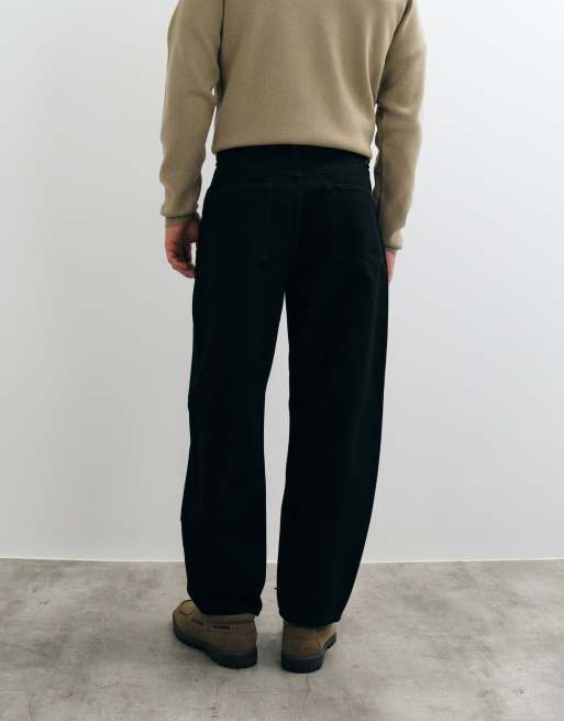 ASOS DESIGN - vaqueros slim barrel negros, 5 de 5