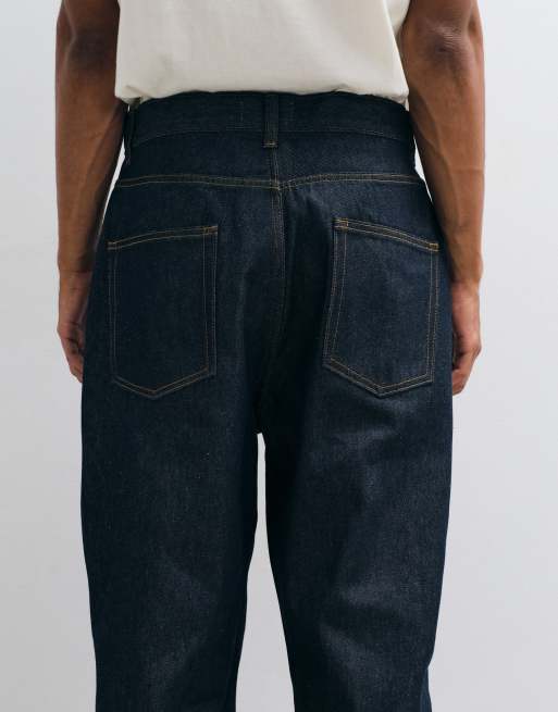 ASOS DESIGN - vaqueros tapered holgados en índigo crudo, 4 de 5