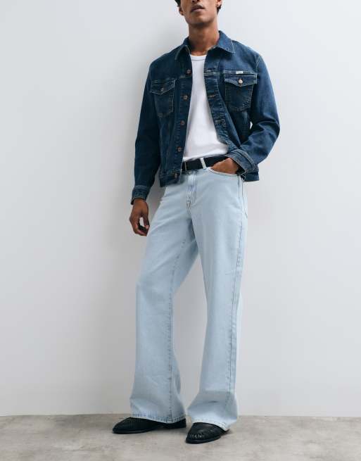 ASOS DESIGN - Vaqueros wide flare en azul lavado claro, 2 de 5