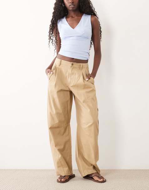 ASOS DESIGN vardagsbyxor i utility-modell med fickdetalj i mörk sten - view 1