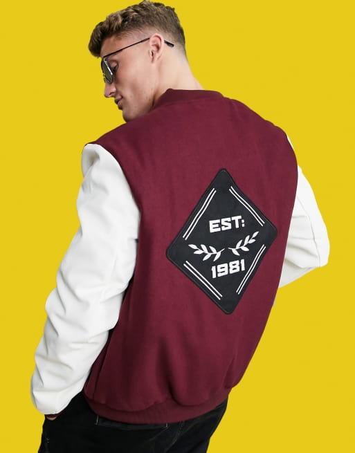 THE GREAT. The Baseball brushed-felt bomber jacket