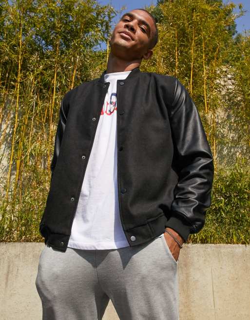 Asos hot sale letterman jacket