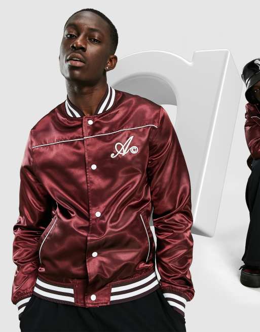 Asos burgundy outlet jacket