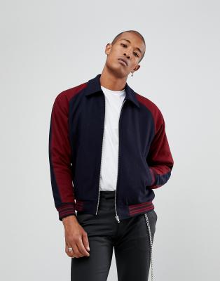 mens burgundy varsity jacket