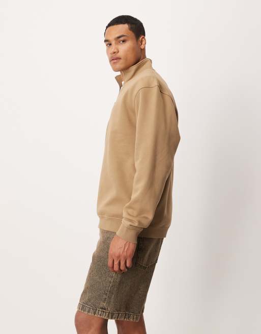 ASOS DESIGN - Vasket brune mellemlange jorts i denim, 3 af 5