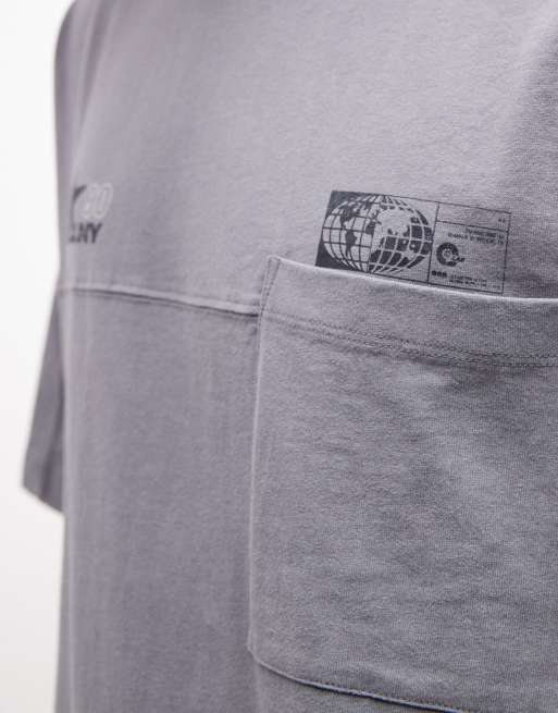 ASOS DESIGN - Vasket grå oversized T-shirt med street-grafik, 2 af 5