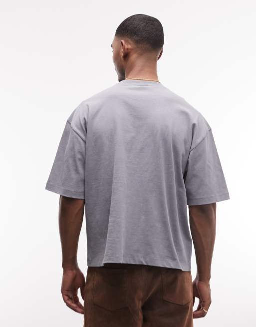 ASOS DESIGN - Vasket grå oversized T-shirt med street-grafik, 4 af 5