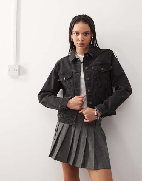 ASOS DESIGN - Vasket sort cowboyjakke i denim - view 1