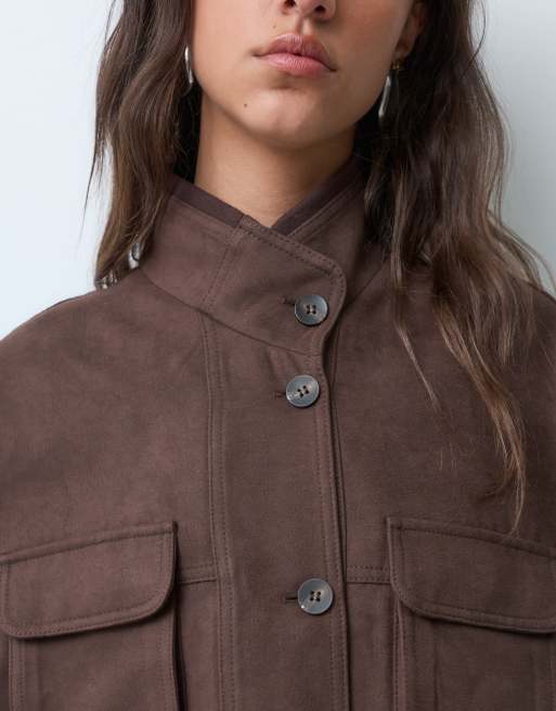 ASOS DESIGN väst i suedette med avslappnad passform i brun, 5 av 5