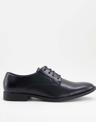 ASOS DESIGN Vegan derby shoes in black faux leather