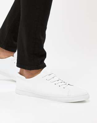 ASOS DESIGN Vegan Trainers In White With Toe Cap