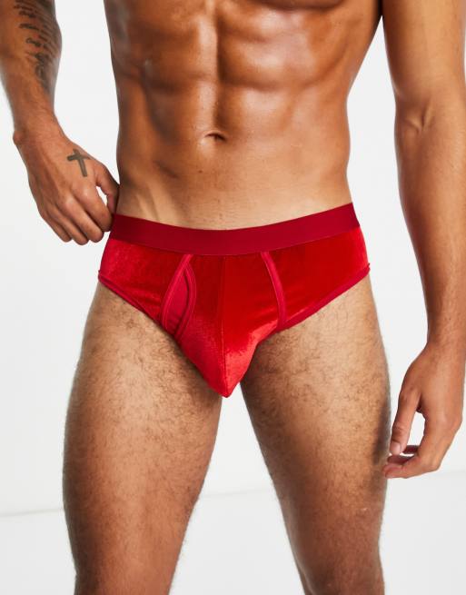 ASOS DESIGN underwear set with vest and briefs in camel