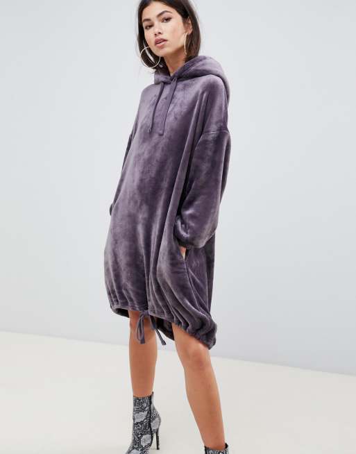 Velvet sales hooded dress