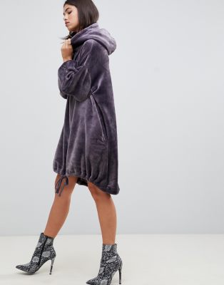 nike velour hoodie dress