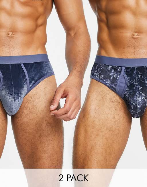 ASOS DESIGN – Velours-Slips im 2er-Pack
