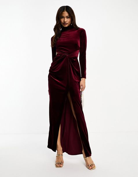 ASOS DESIGN asymmetric one sleeve mesh ruched midi dress in smudge