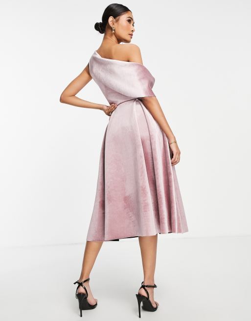 Asos pink 2025 velvet dress