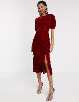 velour midi dress