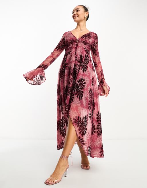 Velvet high hotsell low dress