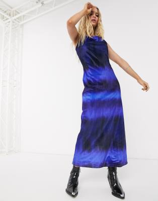 asos design velvet cami pephem midi dress