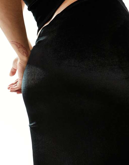 Black velvet 2025 skirt yoga pants