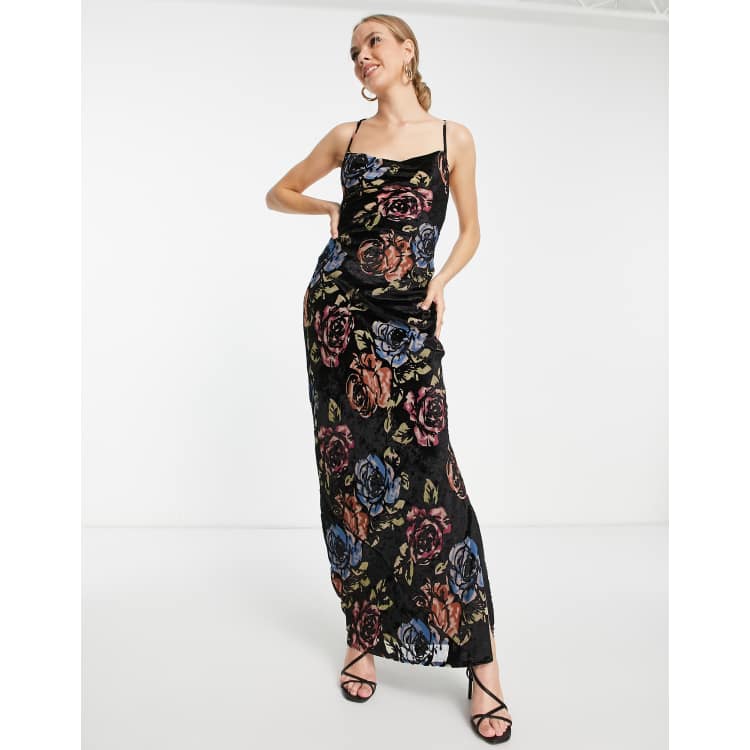 Velvet shop dress floral