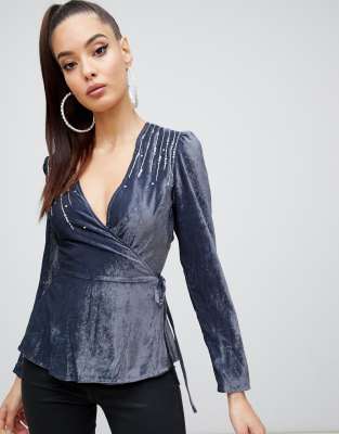 asos velvet top