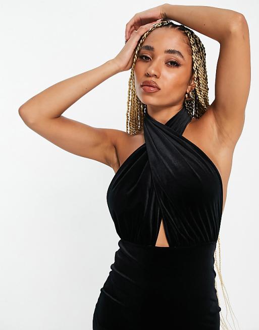 velvet halter dress Women's Metallic Cowl Neck Midi Dress, Olive this maxi Bishop + Young | Elle