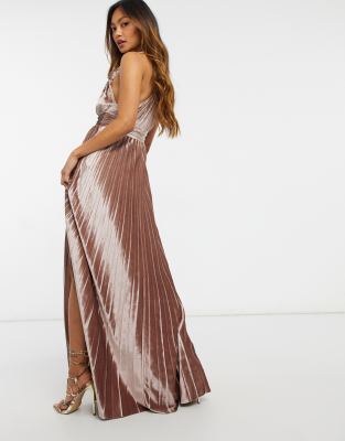 champagne velvet dress long