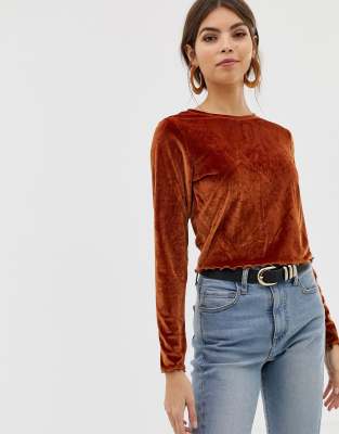 asos velvet top