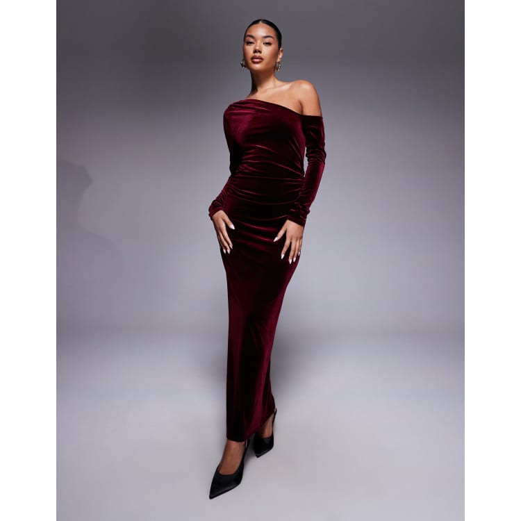 asos burgundy velvet dress Hnewly Christmas DRESS TO IMPRESS Sexy Bodycon Long Dresses for Women –  hnewly main image 1