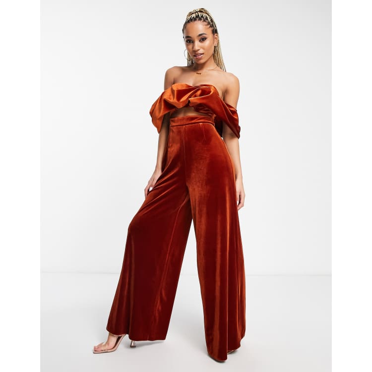 Asos velvet sales jumpsuit