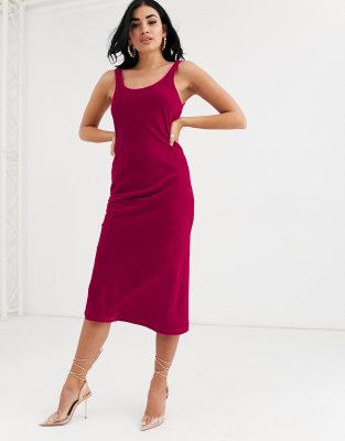 asos midi slip dress