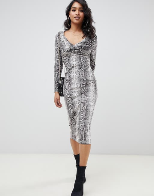 Asos store snakeskin dress