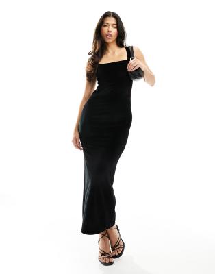 Asos design velvet square neck store maxi dress