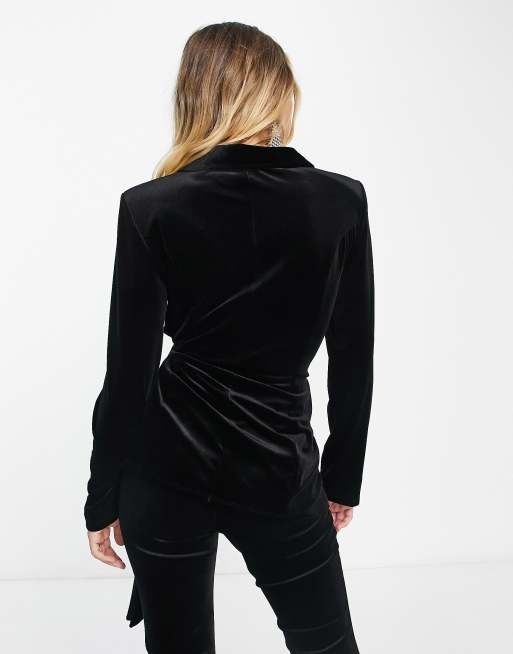 Asos black velvet on sale blazer