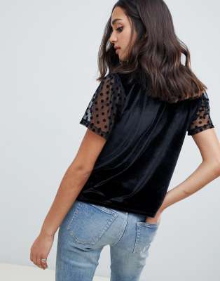 asos velvet top