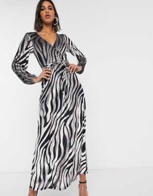 maxi velvet wrap dress