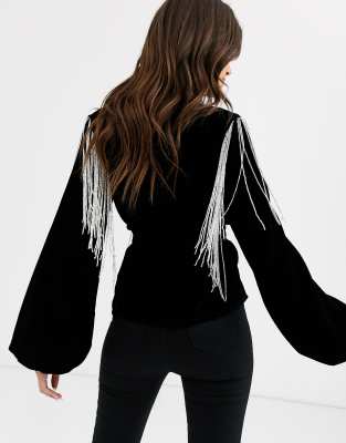 asos velvet top