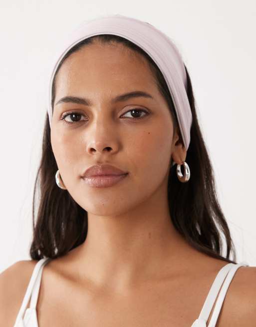 ASOS DESIGN vendbar jersey-hårbøjle i pink, 3 af 3