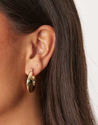 ASOS DESIGN - Verdrehte Ohrringe in Goldoptik-Goldfarben