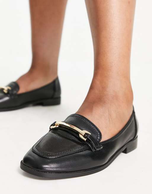 ASOS DESIGN - Verity - Mocassini neri a pianta larga con finiture, 3 di 4